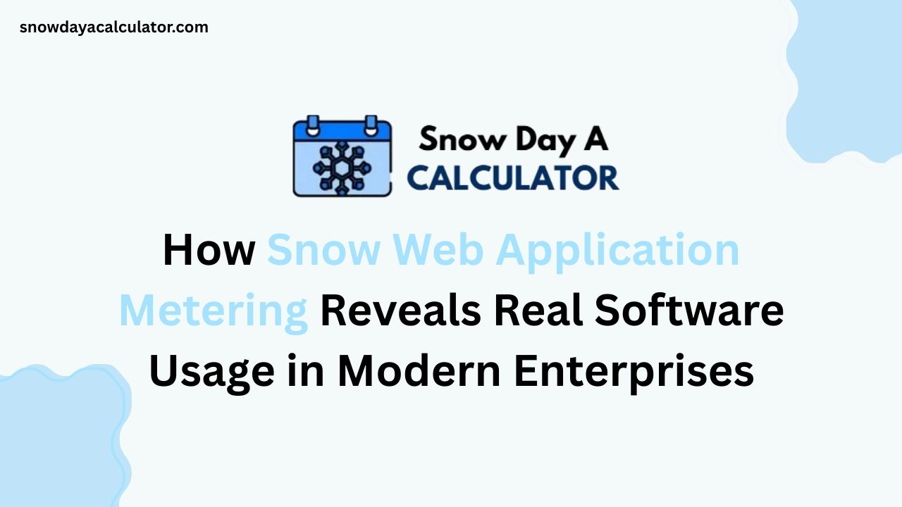How Snow Web Application Metering Reveals Real Software Usage in Modern Enterprises